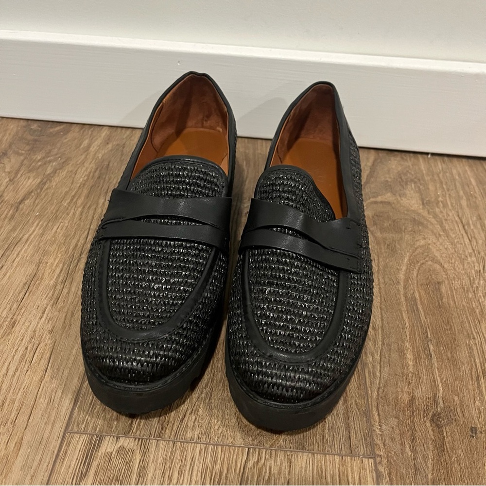 Franco Sarto Cassandra Woven Platform Slip-On Penny Loafers Women’s Size 9.5 - Picture 7 of 13